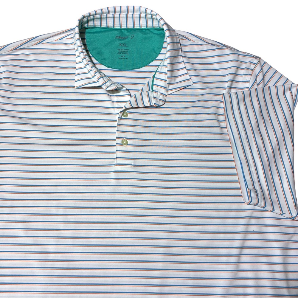 Johnnie-O Jett Striped Prep-Formance Polo Shirt Mens XXL‎ Performance JMPO5750